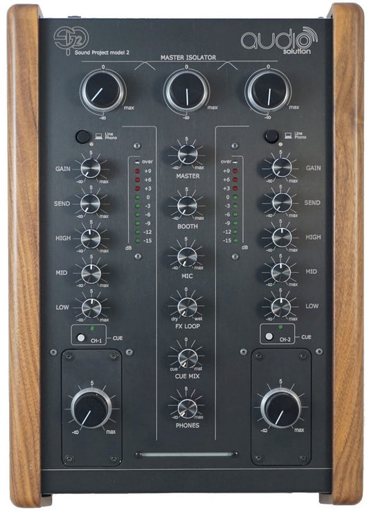 Audio Solution Sound Project: Model 2-2022 (SP2) 2-Channel Analog DJ Mixer